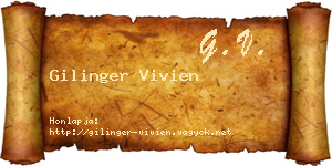 Gilinger Vivien névjegykártya